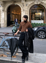 Age Western Pocket Suede Long Sleeve Shirt