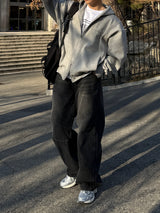 Mild pintuck wide pants