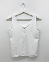 クラシックヘンリーボタンスリーブレス (4color)