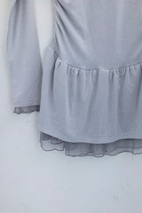 chiffon ruffle line dress