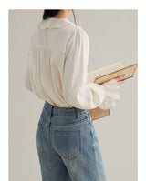 French Ruffle Cuff Romantic Blouse