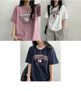 Entak カラーリングラウンド半袖Tシャツ