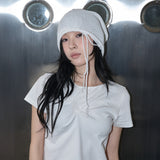 ロングストリングメッシュビーニー (WHITE)