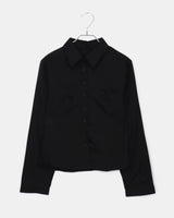 ヌアツーポケットVネックスリムフィットロングスリーブドシャツ