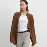 (Z-BL-4239)ESSENTIAL LINEN LOOSE FIT SHIRT