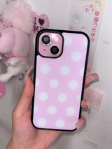 Candy bonbon phone case (baby pink) - black glass - standard(non-magsafe)
