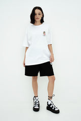25SS タンニングオパンチュウサギベーシックロゴ半袖Tシャツ ホワイト