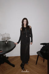 Vibe open long-sleeved cardigan knitwear