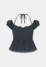 Zena Lace Check Blouse