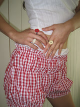 Sewing Button Ring (Flower, Yellow)