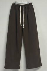 TEDDY FLEECE🤎🐻 S-L🧸3SIZE LONG WIDE HEATER PANTS 🤎💙💚3COLOR