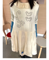 春夏新作オリジナルデザインビジュー付きワンピース