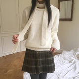 Sevil ラウンドニットウェアマフラーセット
