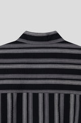 Rose Stripe Overfit Short Sleeve Shirt