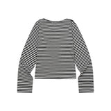 リエナUネックストライプロングスリーブT (3Color)