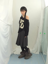 Numbering loose sweatshirt