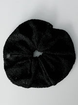 Pearl Boucle Scrunchie_Large_Black