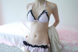 [summer item] moe frill dot bikini *pink