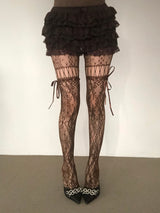 Ribbon Strap Mesh Stocking(4colors)