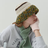 Fluffy Ring Crochet Hat (Ivory)