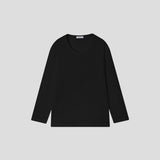 [HFORUS MADE]Forus ニットプリーツUネックロングスリーブス イン アイボリー