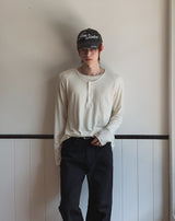 Ullen Wool Henley Neck Double Long Sleeve Tee