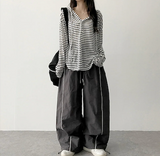 レオストラップバンディングワイドパンツ