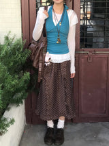 oso dot frill skirt