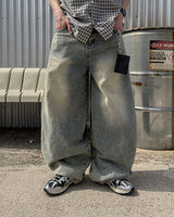 Clear Balloon Denim Pants