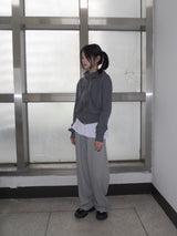 stud hood zip-up