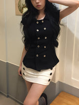 Muse Double Button Tee