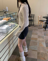 Knit snap skirt pants
