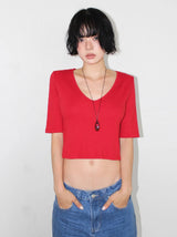 DEEP V HALF TEE