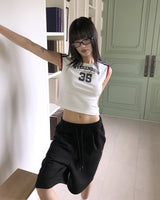 ウィークエンドドットナンバートラックワンオフショルダーTシャツ