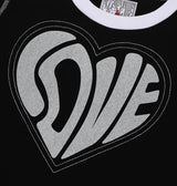 ハートカッティングクロップTシャツ（黒