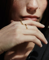 [925 silver] Cinq.silver.205 / mini soar ring (gold)