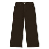 ベーシック ウォッシング ワイド コットン パンツ(brown)