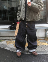 No.1537 Vワイドノンフェードデニムパンツ