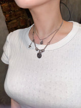 Snake cross necklace