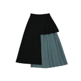 layered pleats skirt