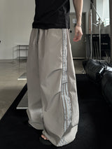 Vein Nylon Track Wide Pants
