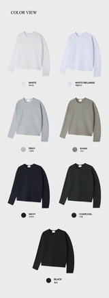 Look Rogane Daily Waffle Semi-Crop Long Sleeve T-Shirt