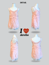 ピーチシフォンフリルレースドレス(cardigan set)