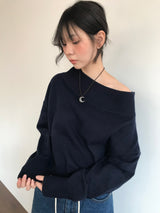 エアリーオフショルダーニット (3Colors)