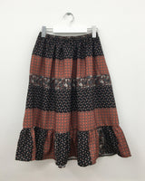 Gentle patchwork skirt (2color)