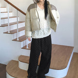 chope snowflake wool loose-fit boat neck boukle knitwear