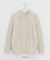 Hanme Cable Round Wool Knit