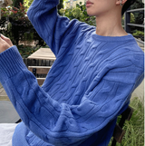 cable cosyharu semi-over knit