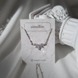 [VIVIZ Eunha Necklace] ヘブンリークリスタルネックレス-シルバー(Regular Length Version)