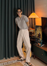 Linea Stripe Dangara Short Sleeve Knit 3COLOR